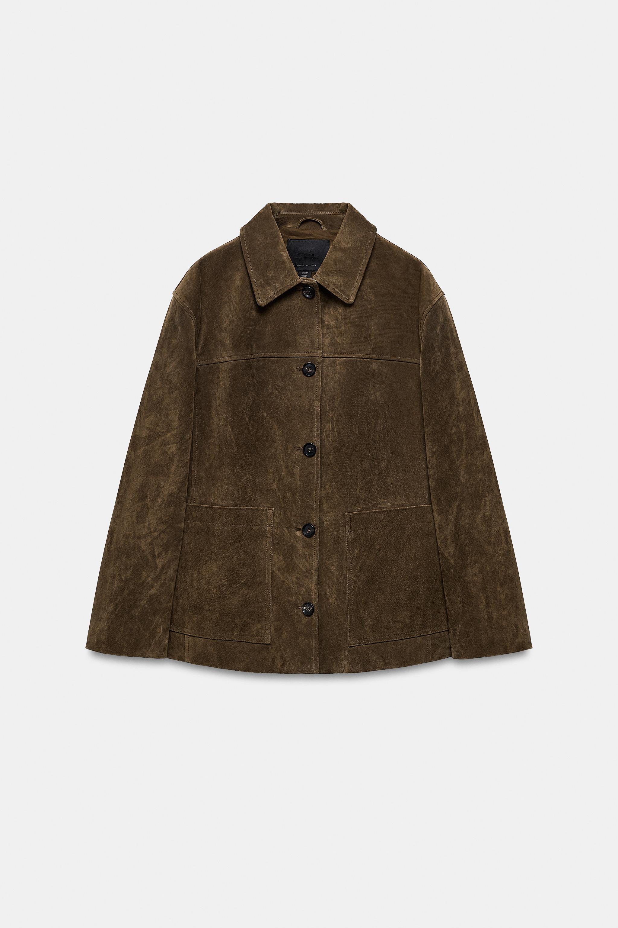 100% SUEDE LEATHER JACKET ZW COLLECTION LIMITED EDITION